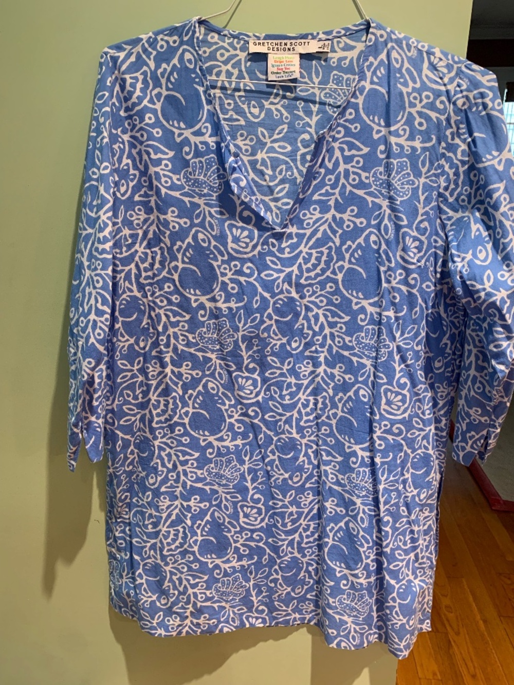 Gretchen Scott Cotton Tunic (Cornflower Blue)